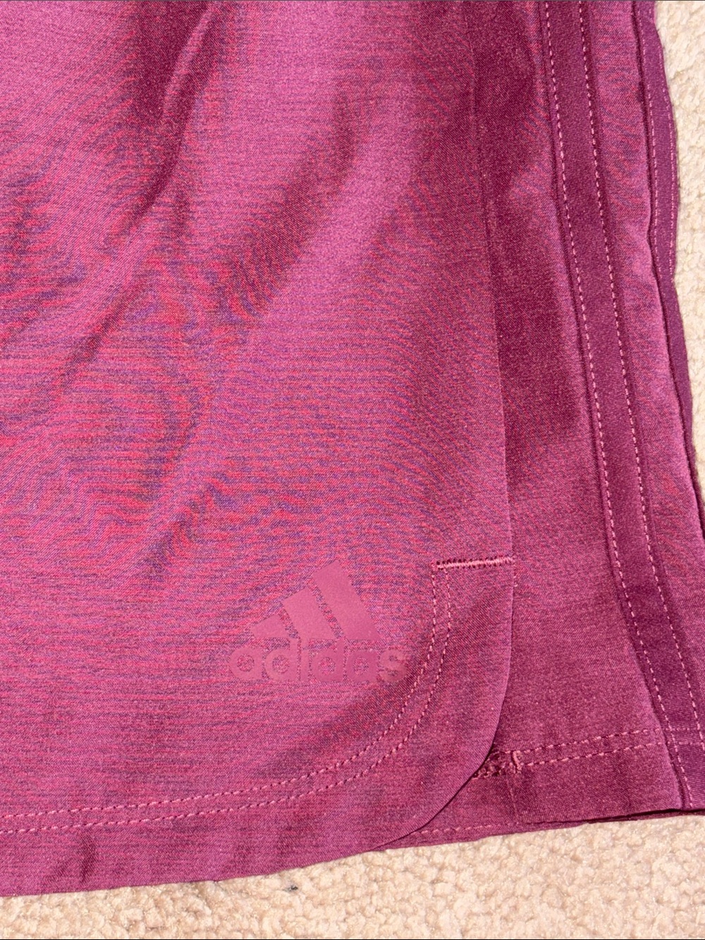 adidas Maroon Training Shorts - Picture 2 of 4
